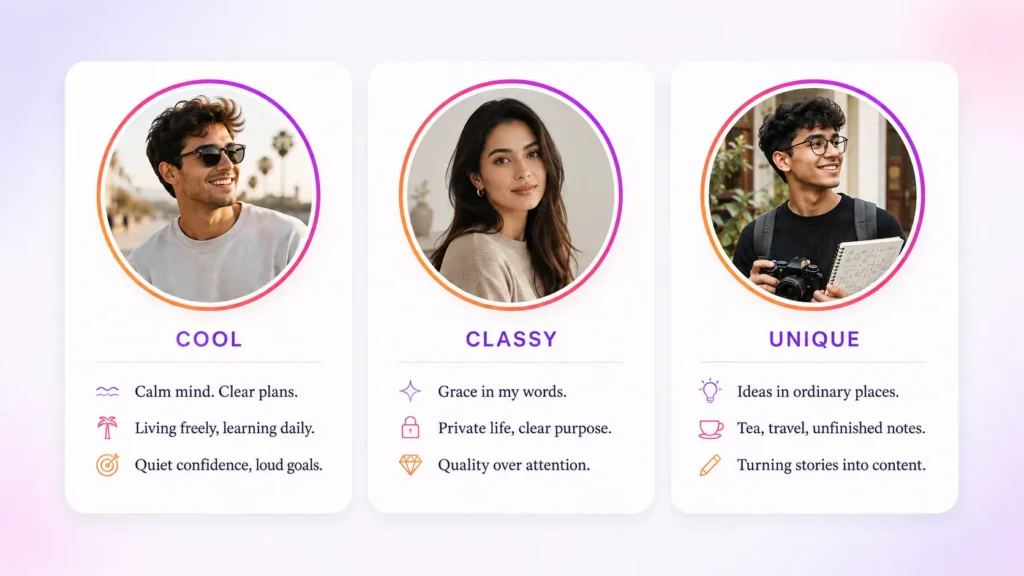 Cool, Classy and Unique Instagram Bios