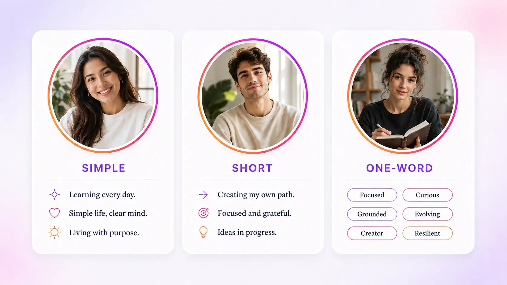 Simple Instagram Bios