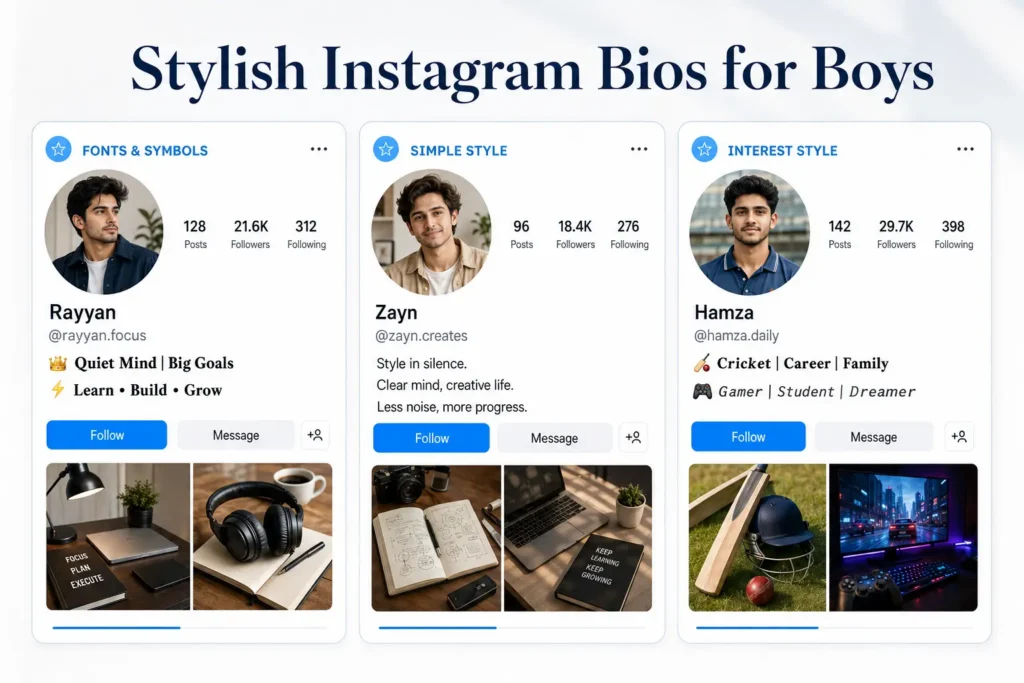 Stylish Instagram Bios for Boys